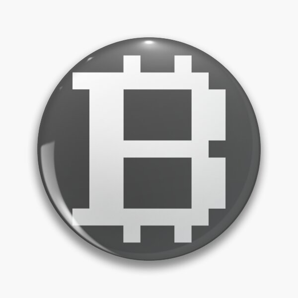 Item preview, Bitcoin Logo Pixel Art – Grey Classic Symbol designed and sold by CyberRex.