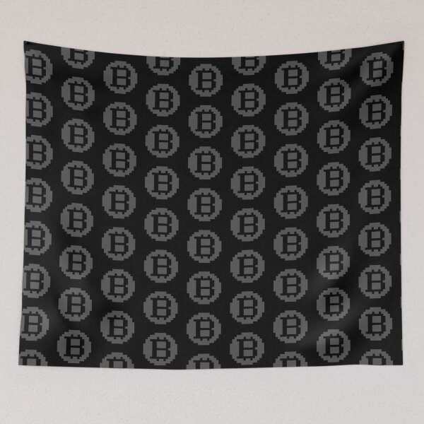 Item preview, Bitcoin Logo Pixel Art – Grey Classic Symbol designed and sold by CyberRex.