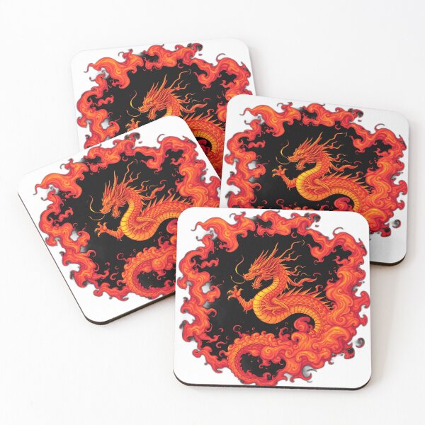 Item preview, Fiery Dragon with Psychedelic Flames designed and sold by sharon1210.