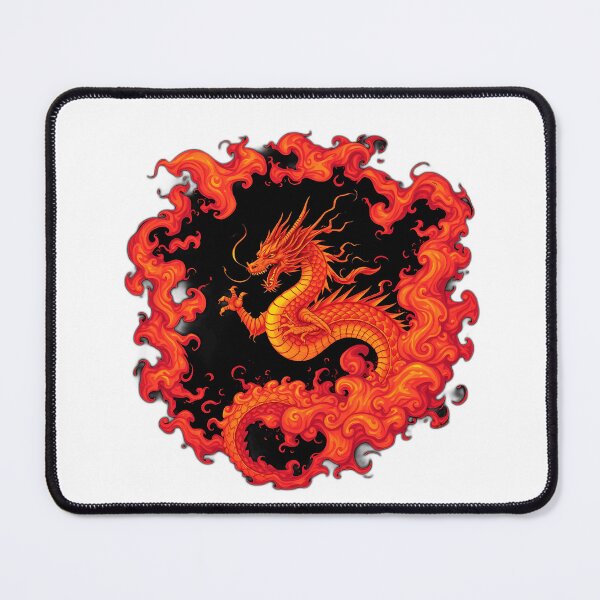 Item preview, Fiery Dragon with Psychedelic Flames designed and sold by sharon1210.