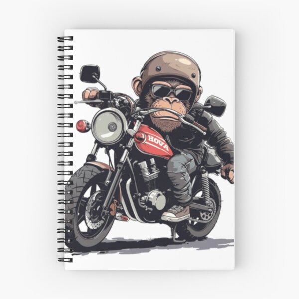 Item preview, cool monkey riding motocycle designed and sold by FreshCanvas-Co.