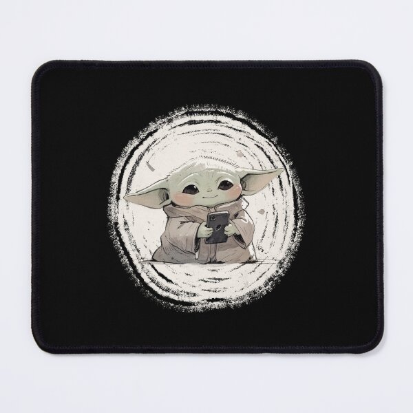 Item preview, BABY YODA WITH PHONE designed and sold by LIS AND MELIVERSO.