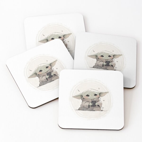 Item preview, BABY YODA WITH PHONE designed and sold by LIS AND MELIVERSO.