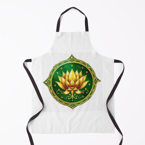 Item preview, Golden Lotus with Emerald Floral Frame designed and sold by sharon1210.