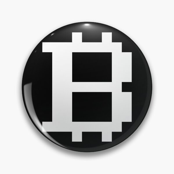 Item preview, Bitcoin Logo Pixel Art – Black Classic Symbol designed and sold by CyberRex.