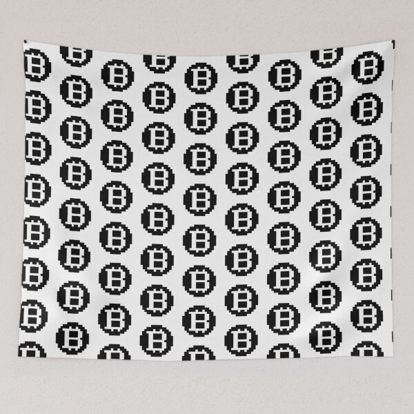Item preview, Bitcoin Logo Pixel Art – Black Classic Symbol designed and sold by CyberRex.