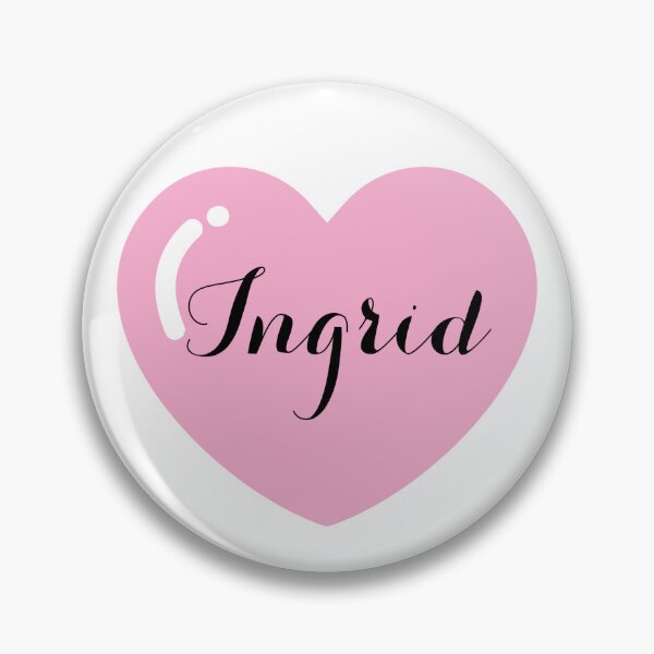Item preview, Ingrid Name with Pink Heart  designed and sold by Artbymonika.