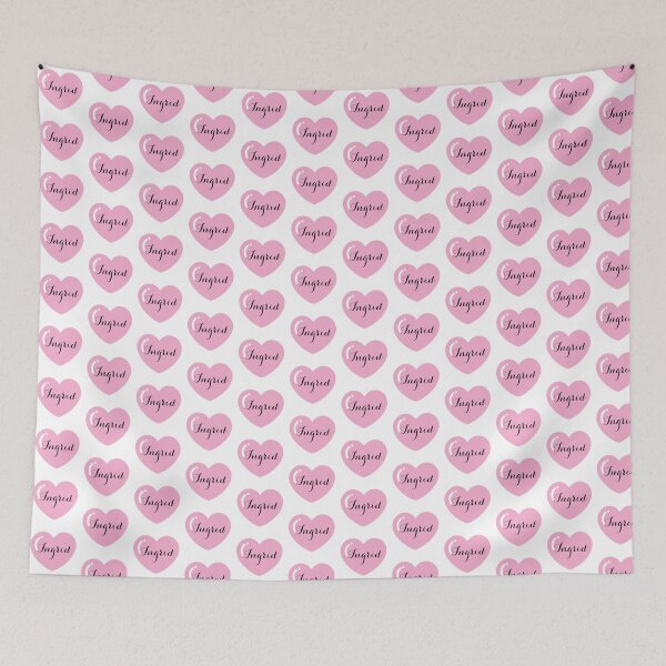 Item preview, Ingrid Name with Pink Heart  designed and sold by Artbymonika.