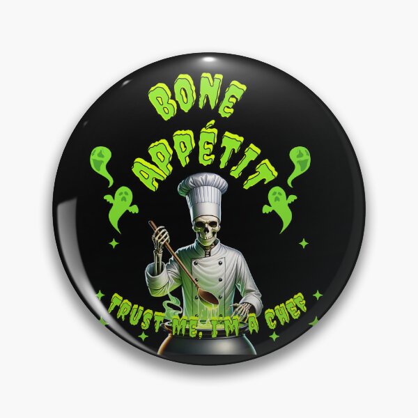 Item preview, Bone Appétit Skeleton Chef – Funny Halloween Cooking Design designed and sold by Majano-Pulse.