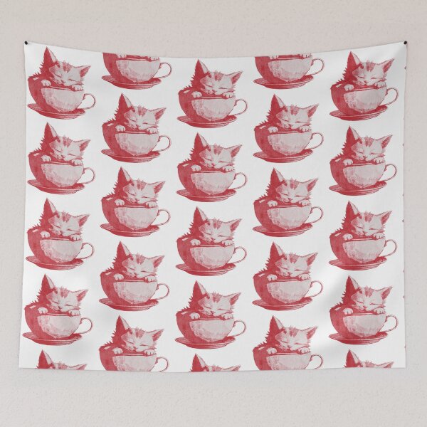 Item preview, Sleeping Cat in Teacup designed and sold by kinpirks.