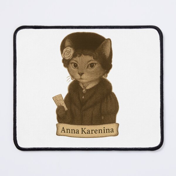 Item preview, Anna Karenina – Victorian Cat Portrait with Train Ticket designed and sold by Lavoretty.