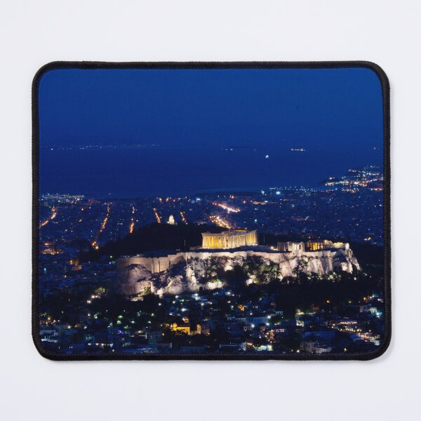 Item preview, The Ancient Acropolis and Parthenon at Blue Hour in Athens Greece designed and sold by emergentdesigns.