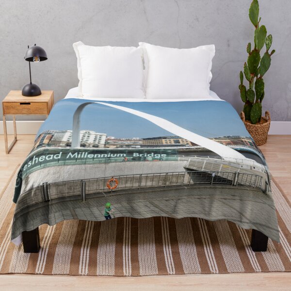 Item preview, Gateshead Millennium Bridge with Bright Blue Sky designed and sold by David Patterson.