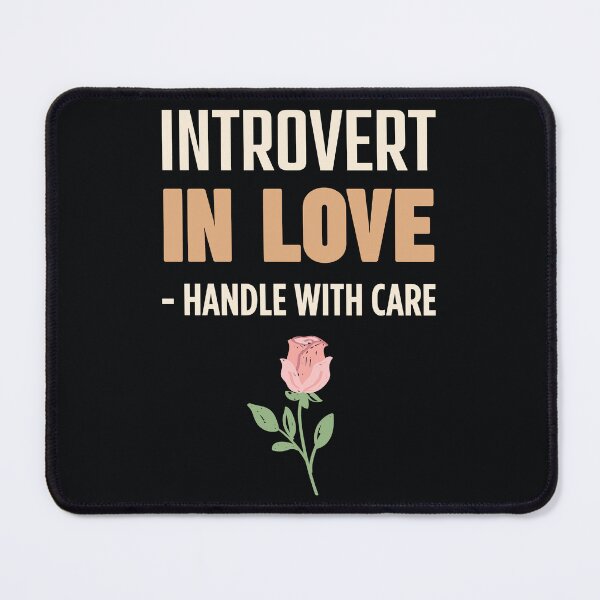 Item preview, Whimsical Introvert in Love Quote with Rose Illustration designed and sold by SplashTastic.