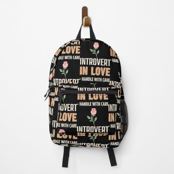 Item preview, Whimsical Introvert in Love Quote with Rose Illustration designed and sold by SplashTastic.