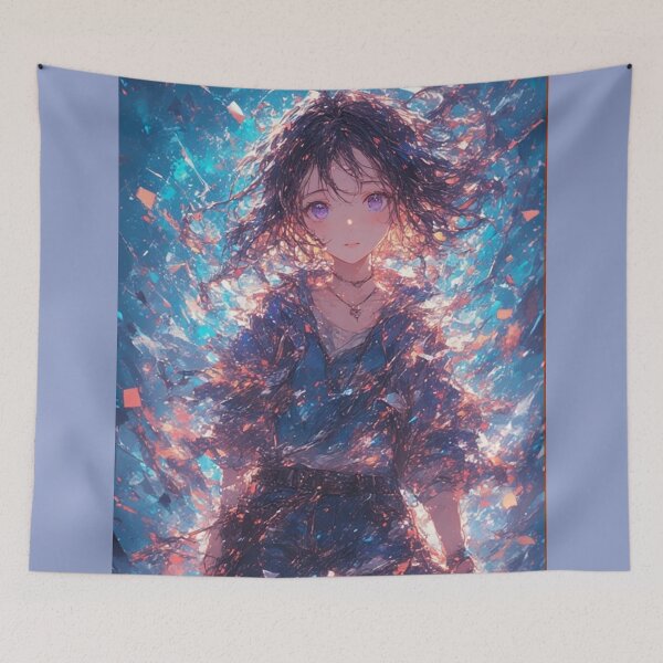 Item preview, Anime girl with pink crystals designed and sold by ArtsJulian.