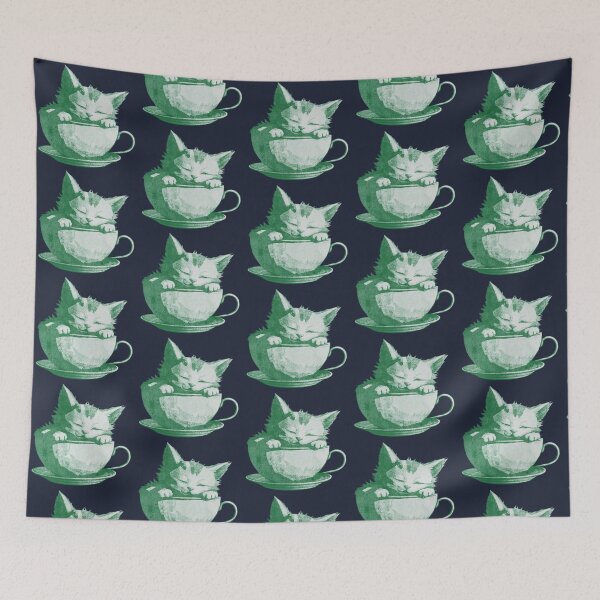 Item preview, Sleeping Cat in Teacup designed and sold by kinpirks.