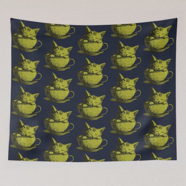 Item preview, Sleeping Cat in Teacup designed and sold by kinpirks.