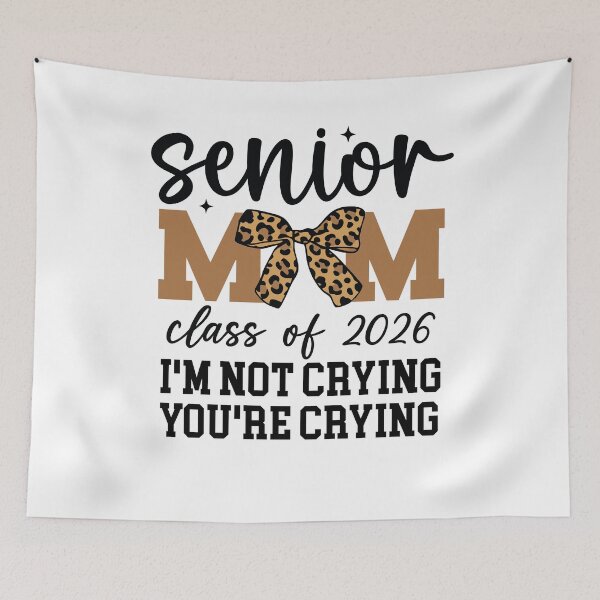 Item preview, Senior Mom Class of 2026 Leopard Print Bow Graduation I'm Not Crying Gift designed and sold by ivotee.