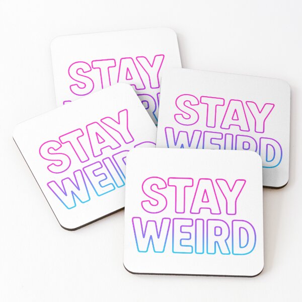 Item preview, Stay Weird – Bold Minimalist Typography Sticker & T-Shirt Design designed and sold by RouniBoutique.