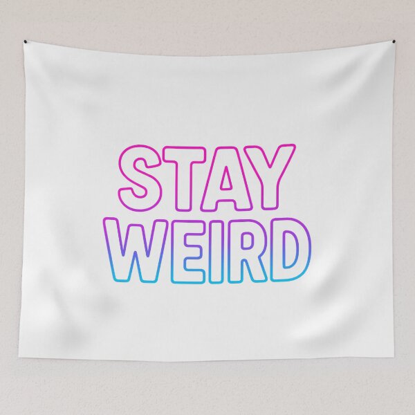 Item preview, Stay Weird – Bold Minimalist Typography Sticker & T-Shirt Design designed and sold by RouniBoutique.