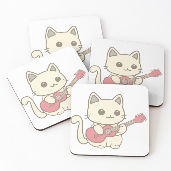 Item preview, White Cat Musician designed and sold by jmossdesigns.