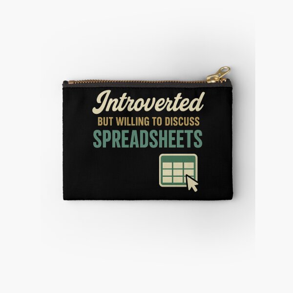 Item preview, Introverted but Willing to Discuss Spreadsheets - Retro Data Tee designed and sold by Work Life Tees.