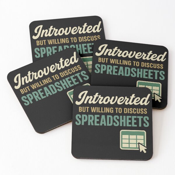 Item preview, Introverted but Willing to Discuss Spreadsheets - Retro Data Tee designed and sold by Work Life Tees.
