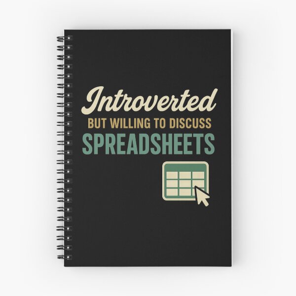 Item preview, Introverted but Willing to Discuss Spreadsheets - Retro Data Tee designed and sold by Work Life Tees.