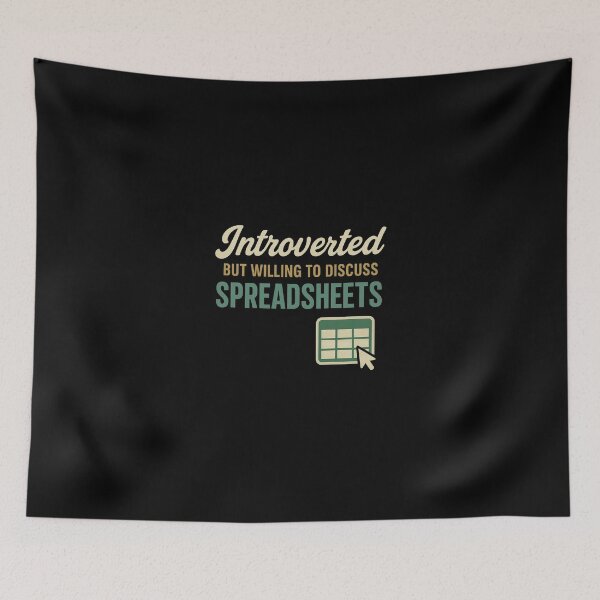 Item preview, Introverted but Willing to Discuss Spreadsheets - Retro Data Tee designed and sold by Work Life Tees.
