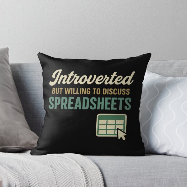 Item preview, Introverted but Willing to Discuss Spreadsheets - Retro Data Tee designed and sold by Work Life Tees.