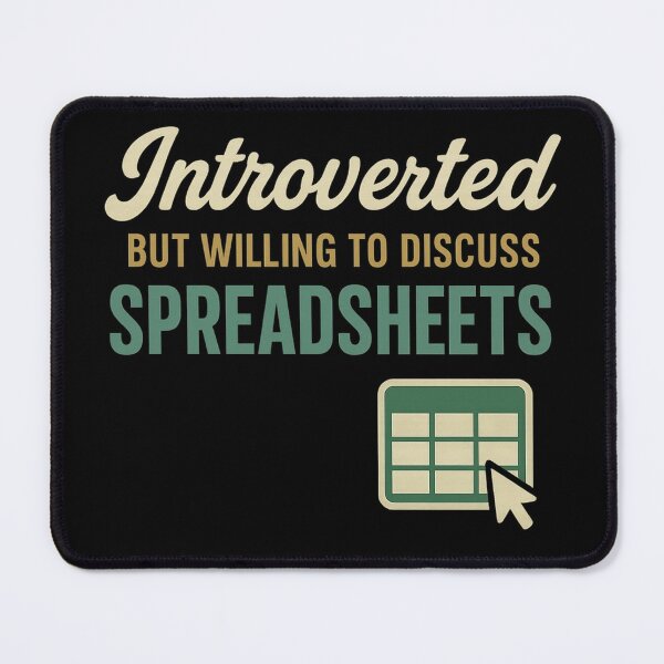 Item preview, Introverted but Willing to Discuss Spreadsheets - Retro Data Tee designed and sold by Work Life Tees.