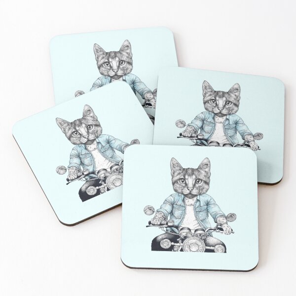Item preview, Rebel Rider Cat designed and sold by Flower Magic .