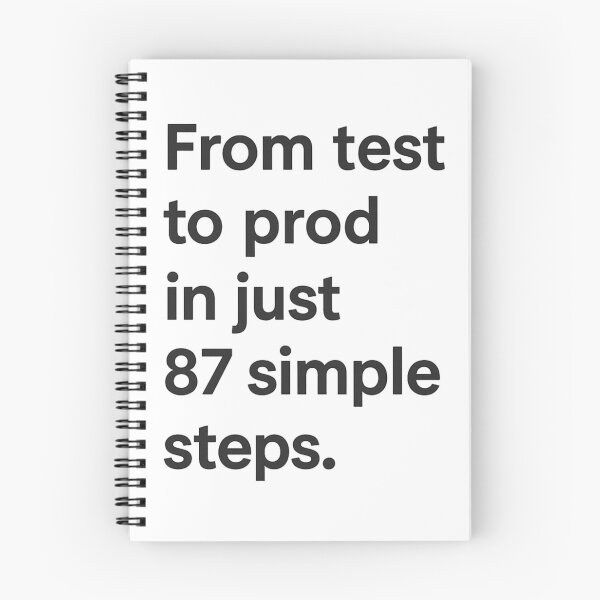 Item preview, From Test to Prod – 87 Simple Steps (Dev Humor) designed and sold by MapHappens.