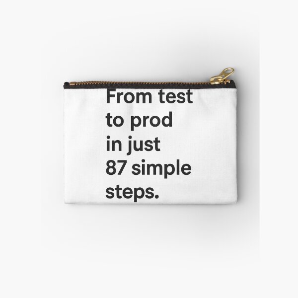 Item preview, From Test to Prod – 87 Simple Steps (Dev Humor) designed and sold by MapHappens.