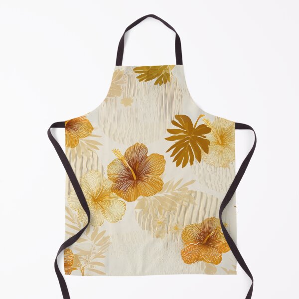 Item preview, Golden Hibiscus Tropical Floral Pattern Elegant Exotic Boho Print designed and sold by StickerHavenn.