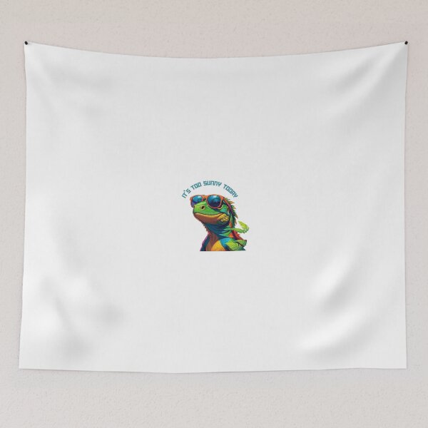 Item preview, Cool Lizard Meme Sticker – Funny Iguana with Sunglasses “It’s Too Sunny Today” designed and sold by SassyArtist9006.