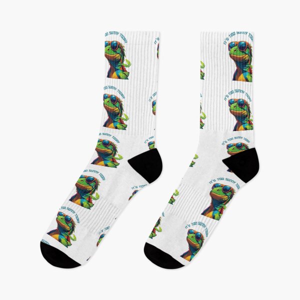 Item preview, Cool Lizard Meme Sticker – Funny Iguana with Sunglasses “It’s Too Sunny Today” designed and sold by SassyArtist9006.