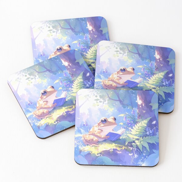 Item preview, Whimsical Watercolor Reading Frog in a Bluebell Wood designed and sold by Englandbear.