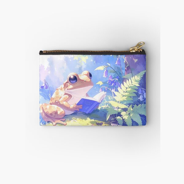 Item preview, Whimsical Watercolor Reading Frog in a Bluebell Wood designed and sold by Englandbear.