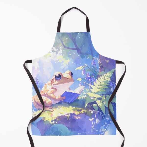 Item preview, Whimsical Watercolor Reading Frog in a Bluebell Wood designed and sold by Englandbear.