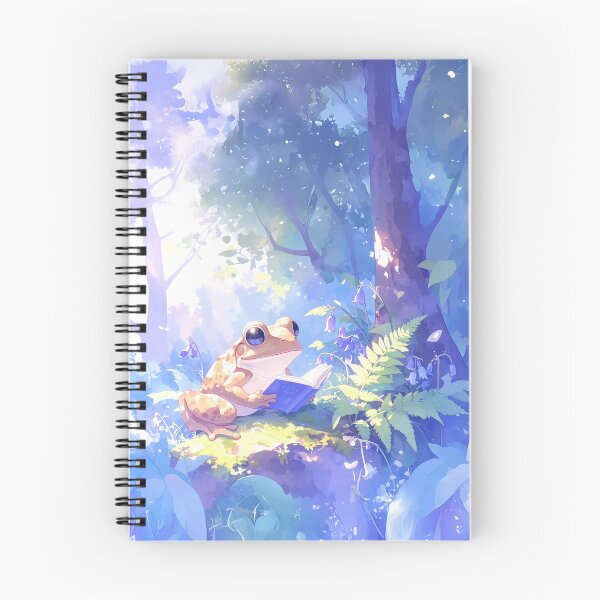 Item preview, Whimsical Watercolor Reading Frog in a Bluebell Wood designed and sold by Englandbear.