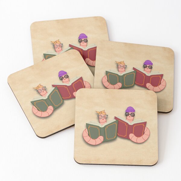 Item preview, Book Worms Reading Together  designed and sold by Kiah Rose Creative.