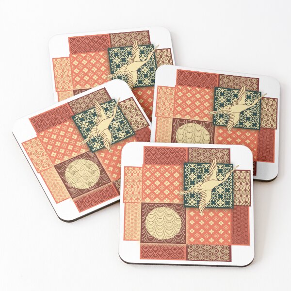 Item preview, Wagara Mix Patchwork Red designed and sold by urrin DESIGN.