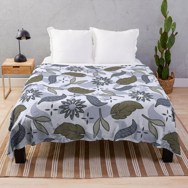 Item preview, Modern Beige and Grey Leaves Seamless Repeat designed and sold by Sharon Schwalbe.