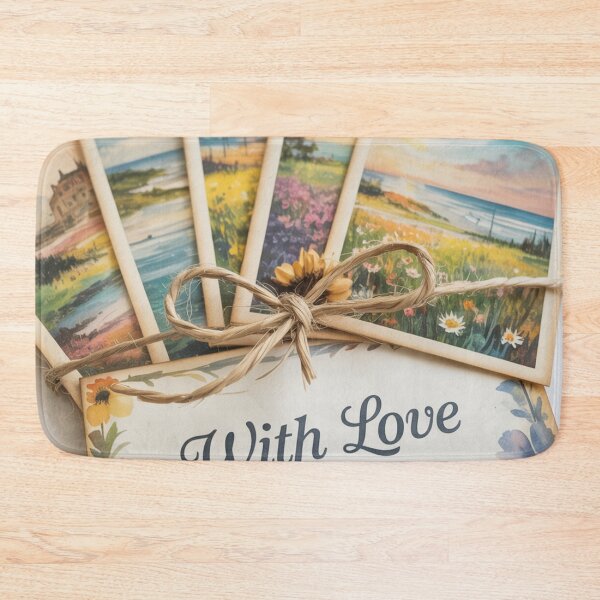 Item preview, Postcard with rural landscape,watercolor. designed and sold by elegantpaterns.