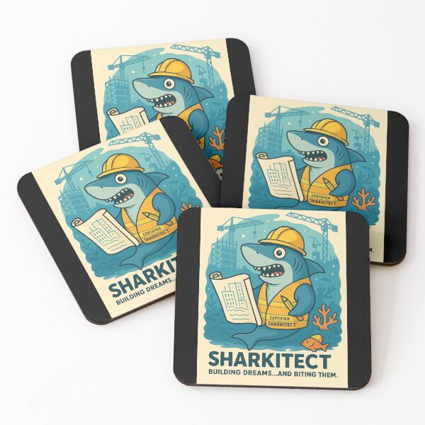 Item preview, Sharkitect – Funny Shark Cartoon Architecture Design designed and sold by VisionTear.