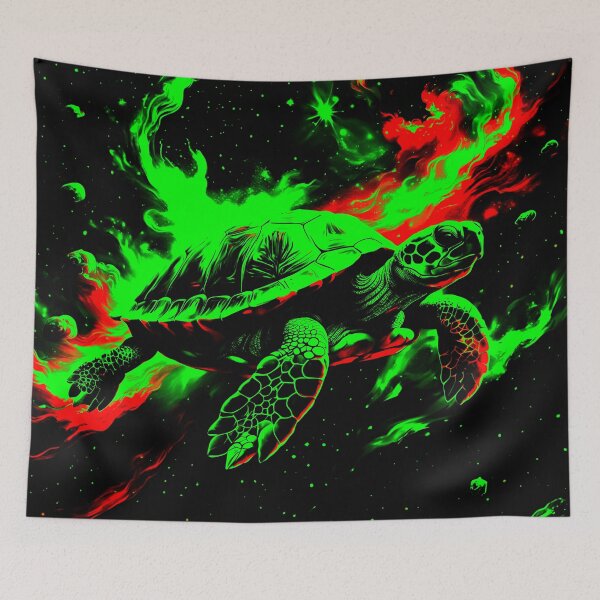 Item preview, Turtle Flying In Space designed and sold by asurtiumgreen.