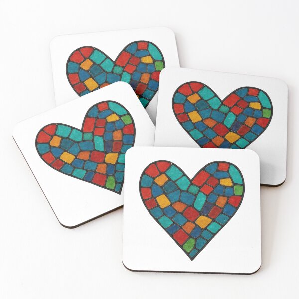 Item preview, Colorful Stained Glass Heart  designed and sold by Pacika.