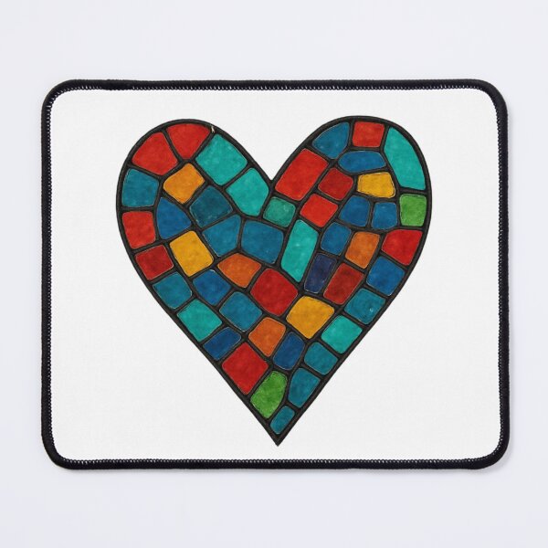Item preview, Colorful Stained Glass Heart designed and sold by Pacika.
